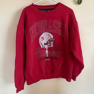 Vintage Nebraska Huskers Red Crewneck Sweatshirt